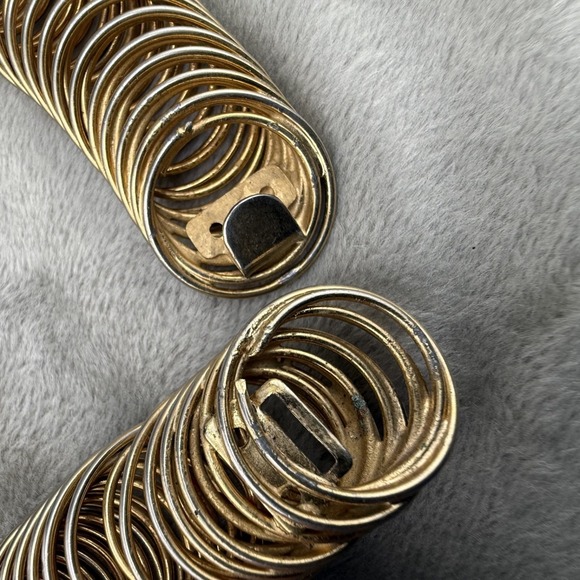 Vintage Slinky Coil Necklace Gold Tone Spring Wrap 17" - Picture 2 of 6